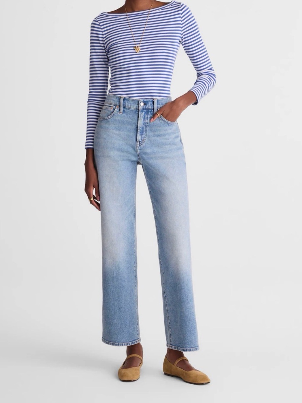 Madewell Light Wash Wide-Leg Jeans